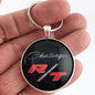 Vintage Dodge Challenger RT Fender Emblem Badge Ornament Logo 1.2" Diameter Keychain