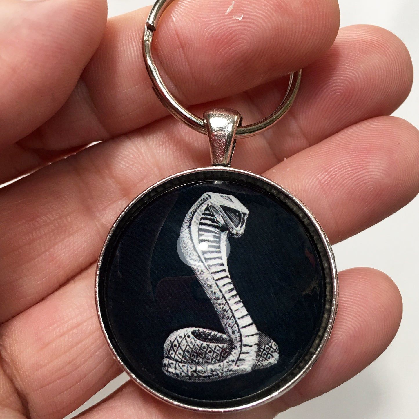 Ford Cobra Emblem Ornament Badge 1.2" Keychain