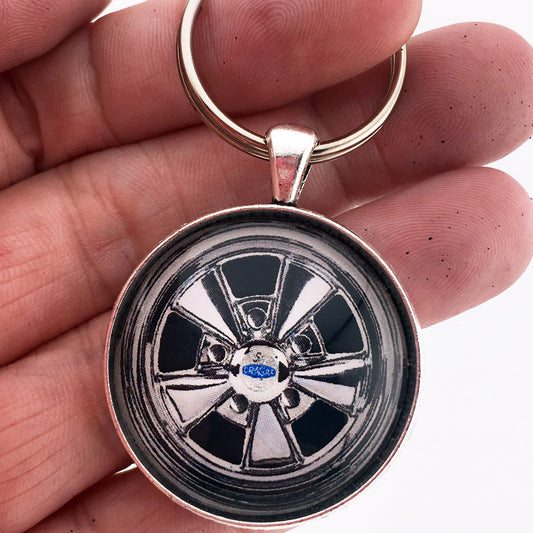 Vintage Cragar 5 Spoke Mag Wheel 1.2" Diameter Keychain