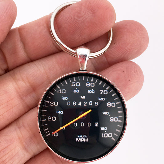 Vintage Mopar D350 Cummins 100 MPH Speedometer Gauge 1.2" Diameter Keychain
