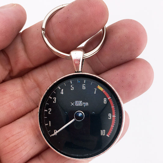 Datsun Z 10K RPM Tachometer Gauge 1.2" Keychain