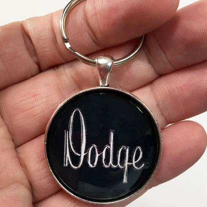 Vintage Dodge Emblem Badge Ornament Logo 1.2" Diameter Keychain
