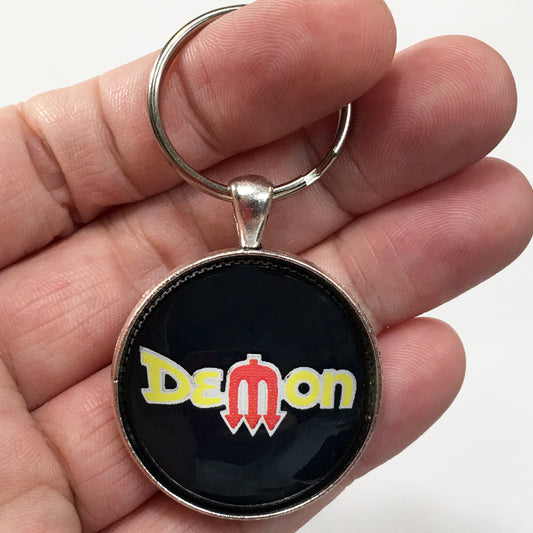 Vintage Dodge Demon Emblem Badge Ornament Logo 1.2" Diameter Keychain