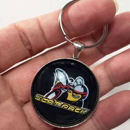 Vintage Dodge Scat Pack Emblem Badge Ornament Logo 1.2" Diameter Keychain