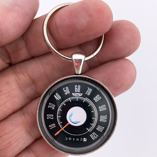 Ford Fairlane 120 MPH Speedometer Gauge 1.2" Diameter Keychain