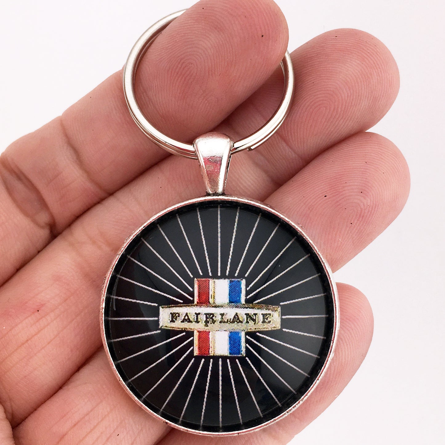 Vintage Ford Fairlane Horn Button Emblem Logo  1.2" Diameter Keychain