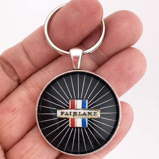 Vintage Ford Fairlane Horn Button Emblem Logo  1.2" Diameter Keychain
