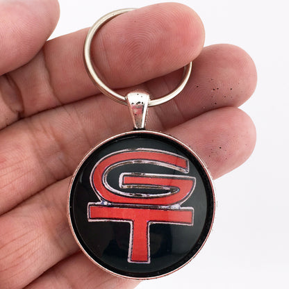 Vintage Ford Torino GT Emblem Badge Logo 1.2" Diameter Keychain