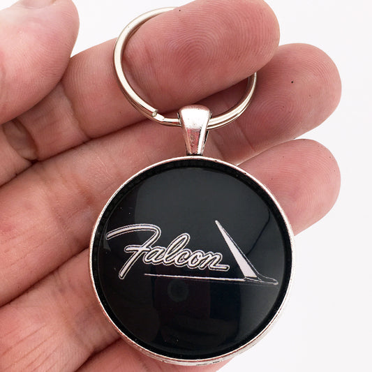 Vintage Ford Falcon Emblem Badge Logo 1.2" Diameter Keychain