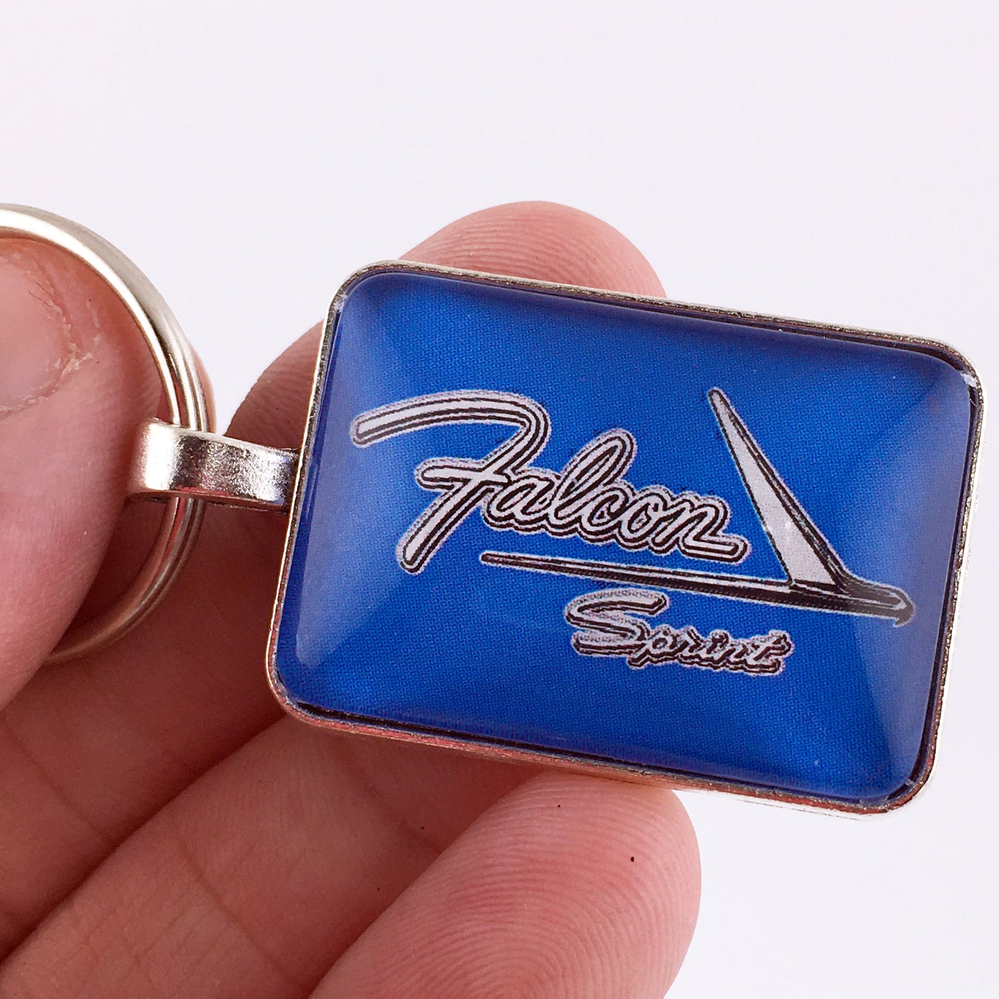 Vintage Ford Falcon Sprint Fender Emblem 1" x 1.25" Diameter Keychain