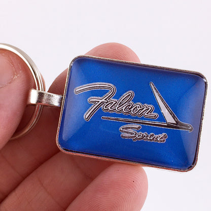 Vintage Ford Falcon Sprint Fender Emblem 1" x 1.25" Diameter Keychain