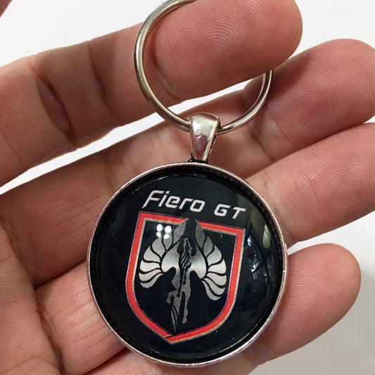 Pontiac Fiero GT Fender Emblem Badge Ornament 1.2" Diameter Keychain