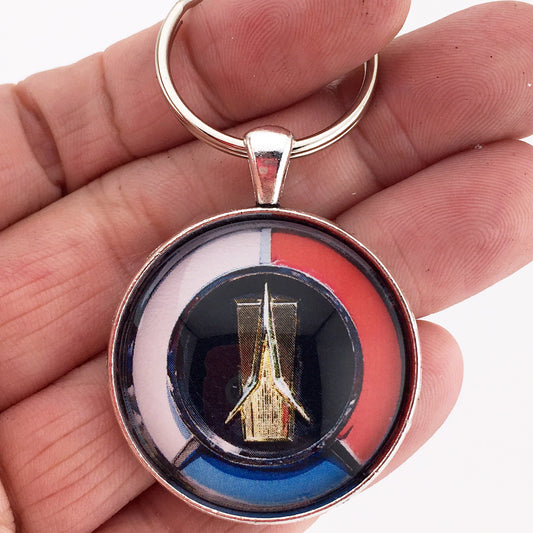 Vintage Plymouth Fury Emblem Badge Ornament Logo 1.2" Diameter Keychain
