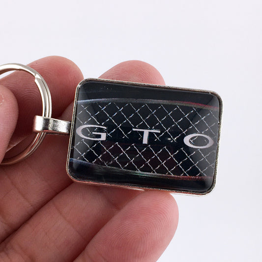 Vintage Pontiac GTO Grille Emblem 1" x 1.25" Diameter Keychain