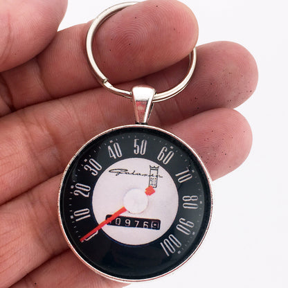 Ford Galaxie 100 MPH Speedometer Gauge 1.2" Diameter Keychain