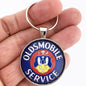 Vintage Oldsmobile Service Sign 1.2" Diameter Keychain