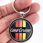 Vintage Toyota Land Cruiser FJ40 Tri Stripe Logo Emblem Badge 1.2" Keychain