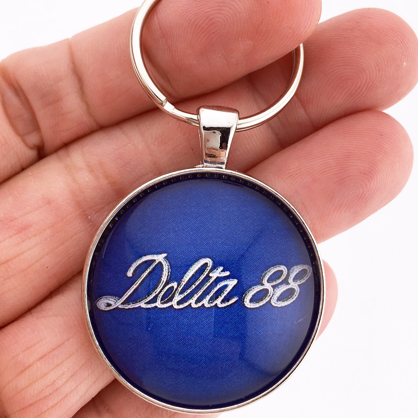 Vintage 1966-1970 Oldsmobile Delta 88 Chrome Emblem 1.2" Diameter Keychain
