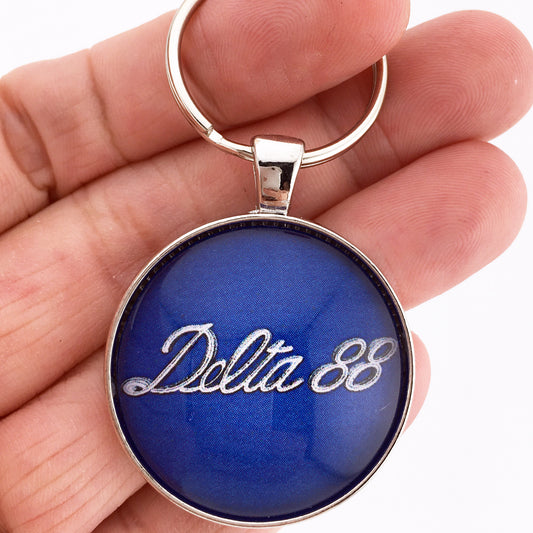 Vintage 1966-1970 Oldsmobile Delta 88 Chrome Emblem 1.2" Diameter Keychain