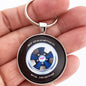 Vintage Cragar GT 5 Spoke Black Mag Wheel BF Goodrich 1.2" Diameter Keychain