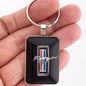 1970 Ford Mustang Chrome Fender Pony Emblem 1" x 1.25" Diameter Keychain