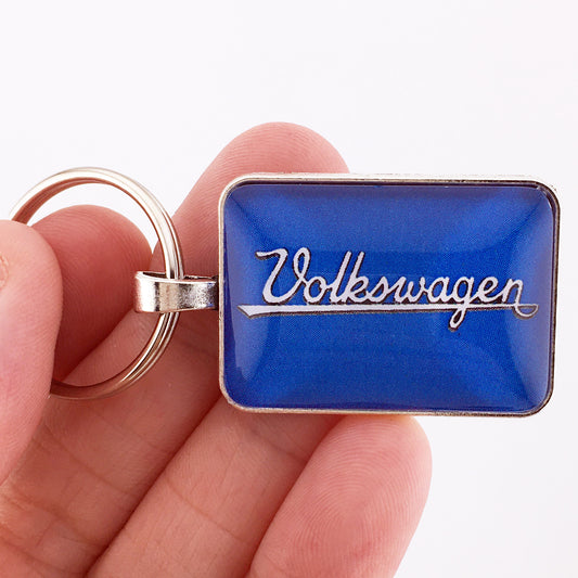 1967-1975 Volkswagen Beetle Chrome VW Emblem 1" x 1.25" Diameter Keychain