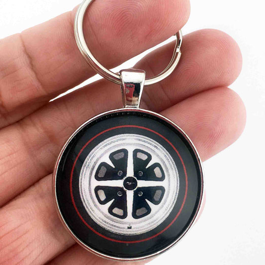 Vintage Ford MAGNUM 500 WHEEL Mustang Galaxie Comet 1.2" Diameter Keychain