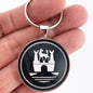 Wolfsburg Horn Button Volkswagen Beetle Chrome VW Emblem 1.2" Diameter Keychain