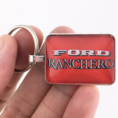 Vintage Ford Ranchero Emblem 1" x 1.25" Diameter Keychain