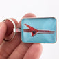 Vintage Ford Thunderbird Chrome Emblem Badge Logo 1" x 1.25" Diameter Keychain