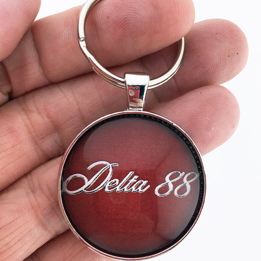 Vintage 1978-1988 Oldsmobile Delta 88 Chrome Emblem 1.2" Diameter Keychain