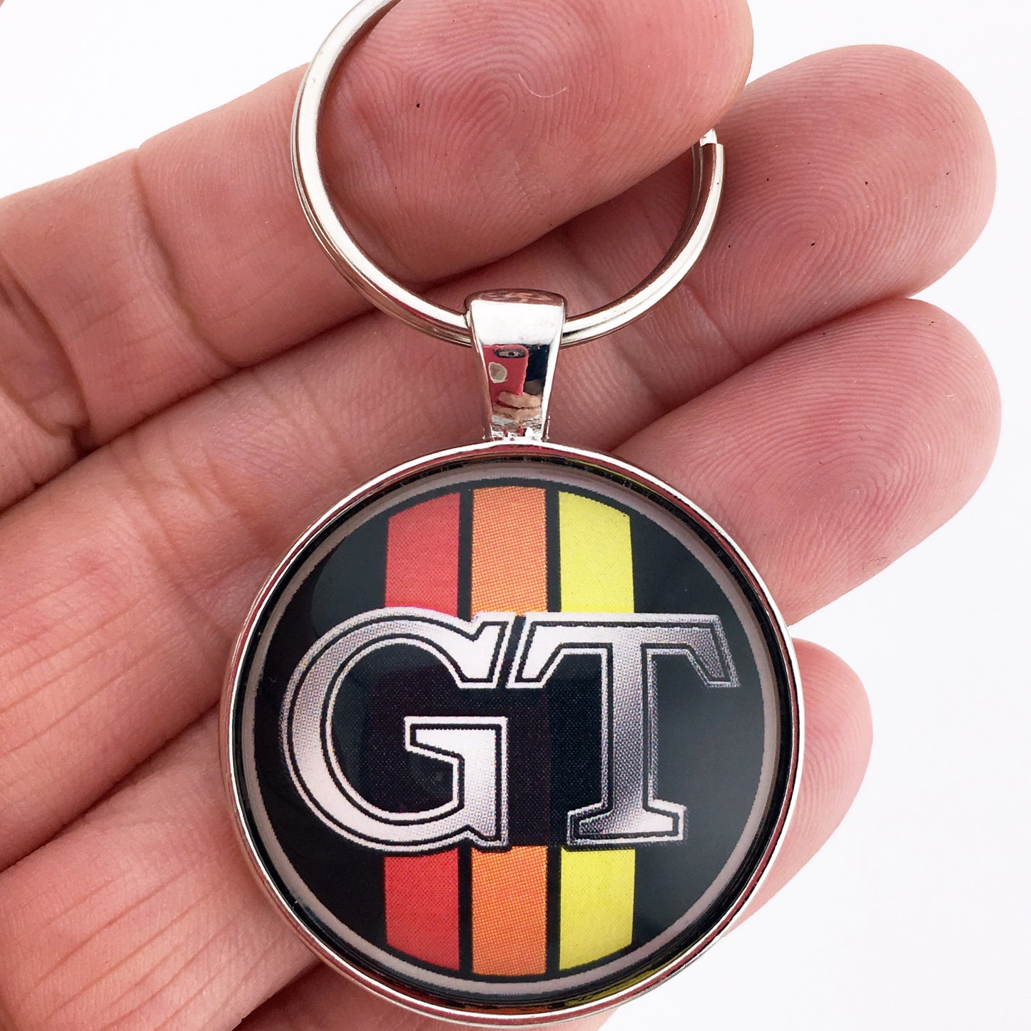 Vintage Toyota Celica GT Tri Stripe Logo Emblem Badge 1.2" Keychain