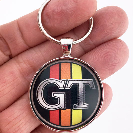 Vintage Toyota Celica GT Tri Stripe Logo Emblem Badge 1.2" Keychain
