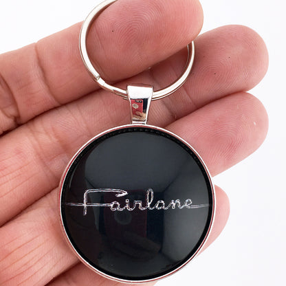 Vintage Ford Fairlane Emblem Badge Logo 1.2" Diameter Keychain