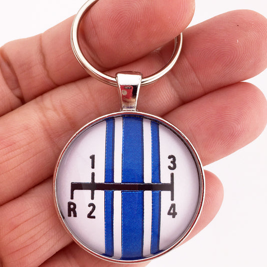 Ford Mustang 4 Speed Shifter Knob 1967 1968 1969 1.2" Diameter Keychain