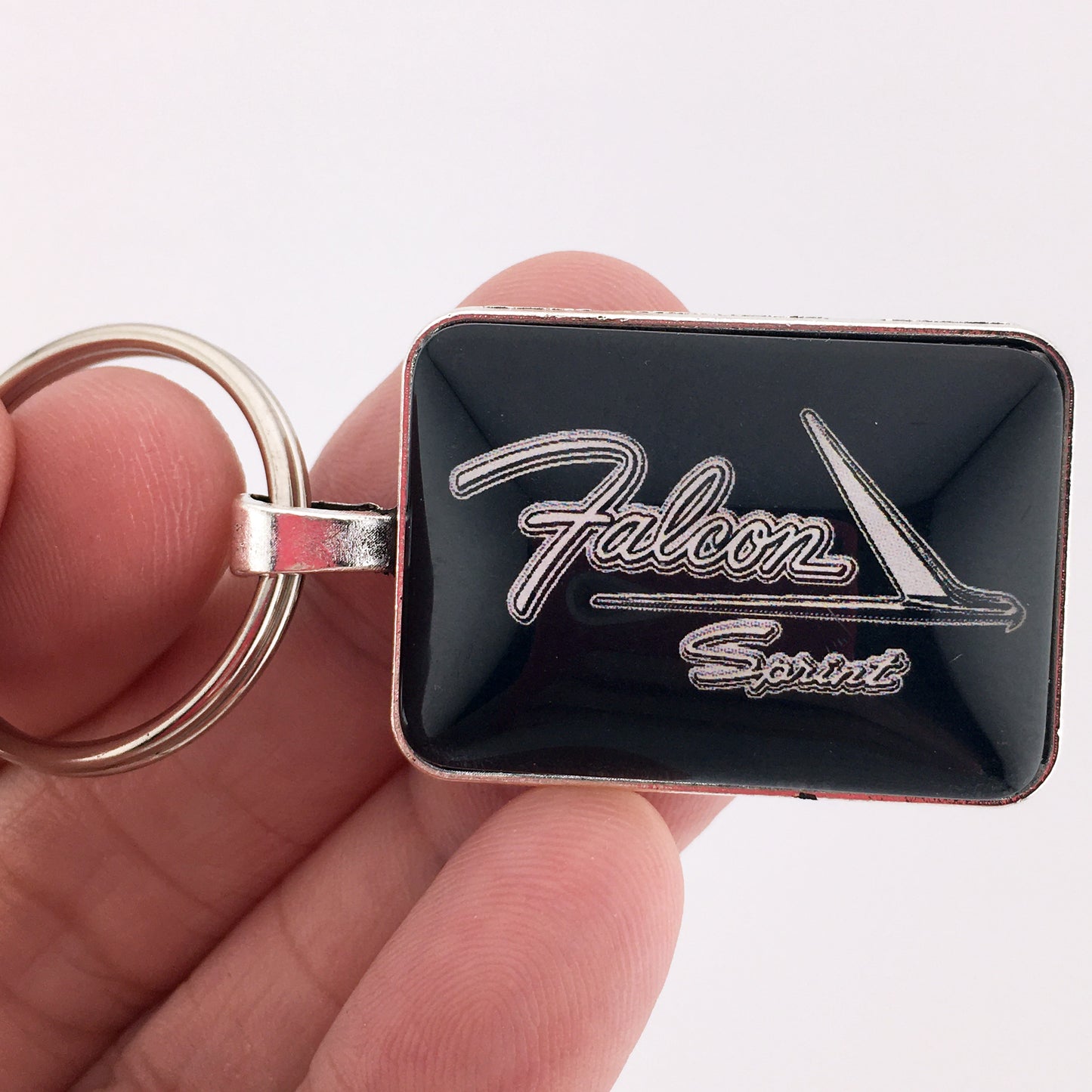 Vintage Ford Falcon Sprint Fender Emblem 1" x 1.25" Diameter Keychain