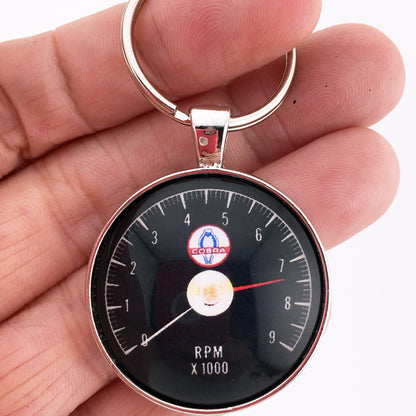 Ford Mustang Shelby Cobra 9K RPM Tachometer 1.2" Keychain