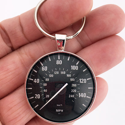 Vintage BMW 525i 140 MPH Speedometer 1.2" Diameter Keychain