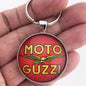 Vintage Moto Guzzi Emblem Badge Tank Logo Decal 1.2" Diameter Keychain
