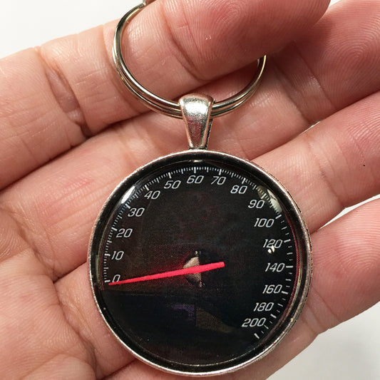 Chevrolet 2005-2013 Corvette C6 200 MPH Speedometer 1.2" Keychain