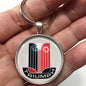 Vintage Triumph Motor Company TR Logo Badge Emblem 1.2" Diameter Keychain