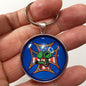 Vintage Rat Fink American Flag 1.2" Diameter Keychain