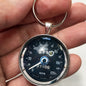 Vintage MG 120 MPH Speedometer Gauge 1.2" Diameter Keychain