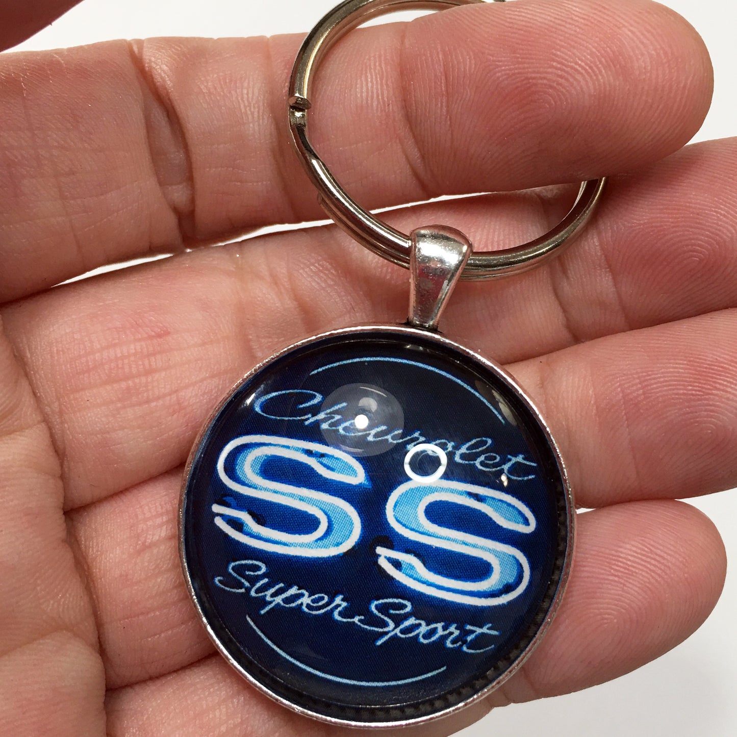 Vintage Chevrolet SS Super Sport Neon Sign 1.2" Keychain