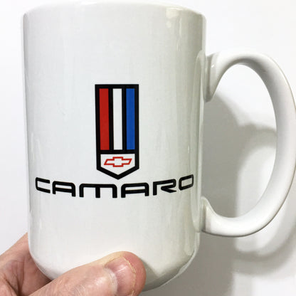 Vintage Camaro Emblem Badge Bowtie Logo LARGE 15 oz. Ceramic Mug