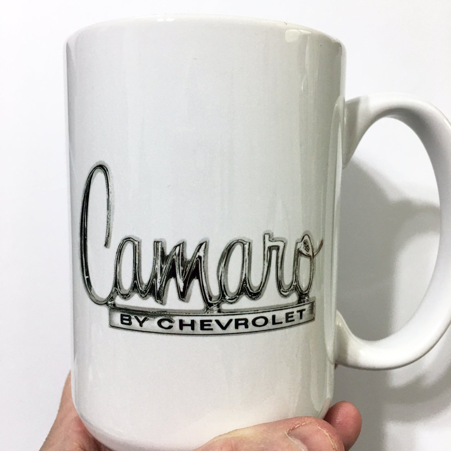 Vintage Camaro Chrome Emblem Badge LARGE 15 oz. Ceramic Mug