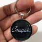 Vintage Mercury Cougar Cursive Emblem Badge Logo 1.2" Diameter Keychain