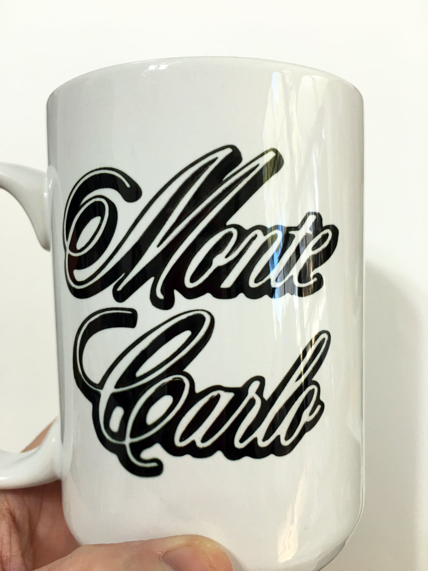 Vintage Chevrolet Monte Carlo Chrome Emblem Badge LARGE 15 oz. Ceramic Mug
