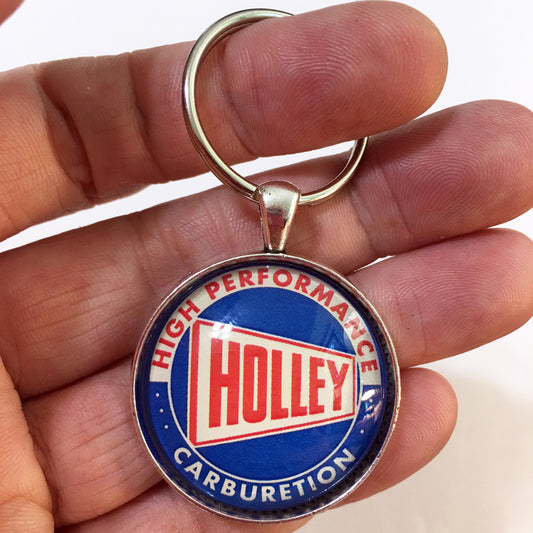 Vintage Holley Carburetor Magazine Ad  1.2" Diameter Keychain