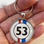 Volkswagen VW Herbie The Love Bug Movie Emblem Logo 1.2" Diameter Keychain